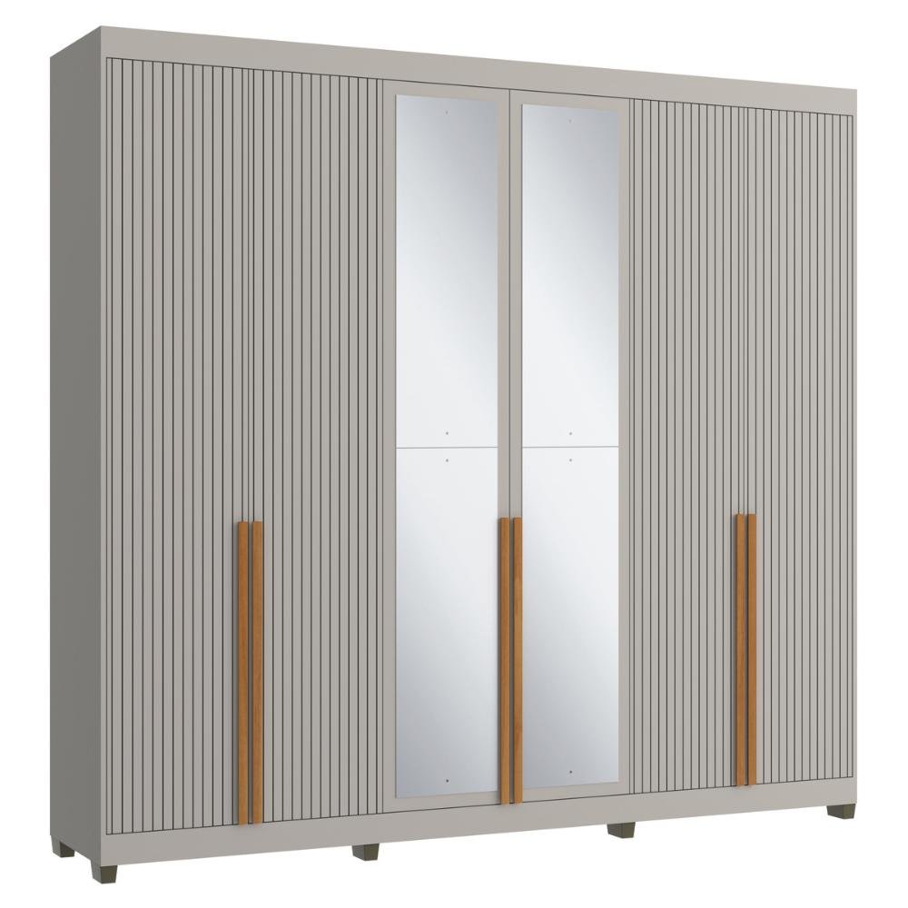 Guarda-roupas Casal 6 Portas com Espelhos Multimóveis Cr35242