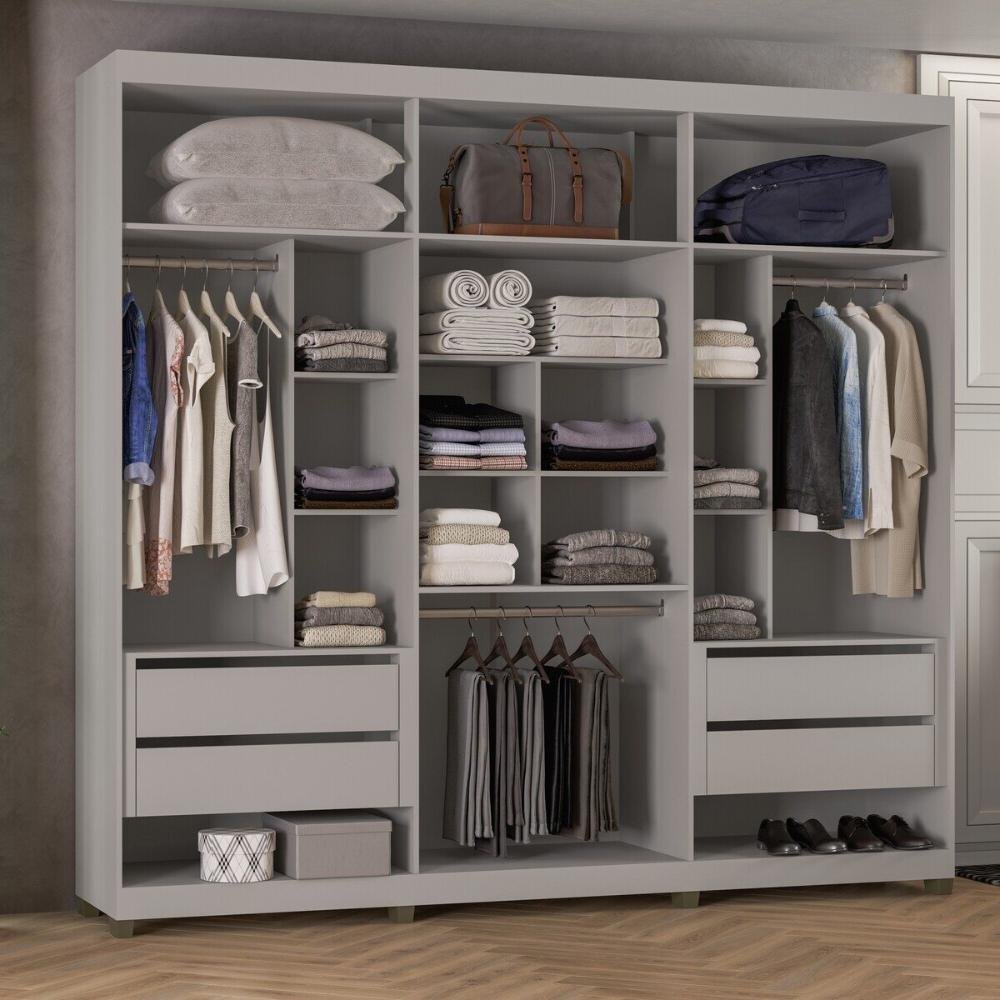 Guarda-roupas Casal 6 Portas com Espelhos Multimóveis Cr35242