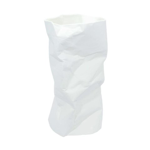 Vaso em Ceramica Branco Decorativo 40x20x20cm