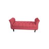 Recamier Calçadeira New Grecia Solteiro 90cm Suede Vermelho - 1