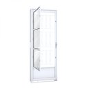 Ver imagem 2 de Porta de Aço Postigo 215x85cm com Grade Mosaico e Vidro Liso Riobras Abertura Esquerda