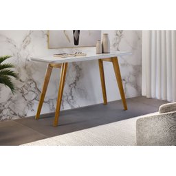Aparador Slim 120cm com Tampo de Vidro e Madeira Maciça - 1