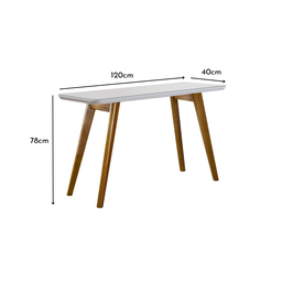 Aparador Slim 120cm com Tampo de Vidro e Madeira Maciça - 3
