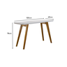 Aparador Slim 120cm com Tampo de Vidro e Madeira Maciça - 3