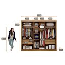 Ver imagem 3 de Guarda Roupa Casal Atlanta com Espelho e Cômoda Seul Cumaru 23 - Novo Horizonte
