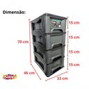Ver mais imagens de Gaveteiro Organizador 4 Gav Plasnew Resistente 1724 Cinza