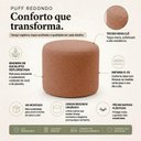Ver imagem 6 de Kit 02 Puffs Redondos Lucas Bouclê Terracota - Pallazio