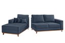 Ver imagem 5 de Sofá Fixo com Chaise 2,5m Cronos Linho com Molas Lado Esquerdo Meu Sofá Online