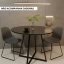Ver imagem 2 de Mesa Modelo Industrial Jantar Laís 90 Cm com Pés de Ferro Preto