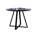 Ver imagem 2 de Mesa Modelo Industrial Jantar Laís 90 Cm com Pés de Ferro Preto