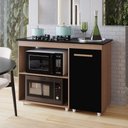 Ver imagem 2 de Balcão para Cooktop Soraia 1 Porta MDP 114cm Preto Desk Design