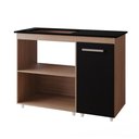Ver imagem 1 de Balcão para Cooktop Soraia 1 Porta MDP 114cm Preto Desk Design