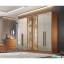 Ver imagem 1 de Guarda Roupa Rizon Glass 6 Portas 6 Gavetas com Espelho Reflecta Novo Horizonte