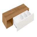 Ver imagem 4 de Penteadeira Suspensa Maquiagem com Espelho Moderna Mdp/mdf:nature Off White