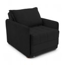 Ver imagem 3 de Poltrona Cama Reclinável Retrátil Viena Veludo Confortável Preto Loja Sheep
