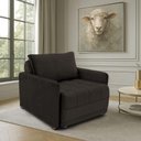 Ver mais imagens de Poltrona Cama Reclinável Retrátil Viena Veludo Confortável Preto Loja Sheep
