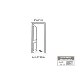 Porta de Aço de Giro 215x85cm Laminada Riobras Abertura Esquerda - 4 Porta de Aço de Giro 215x85cm Laminada Riobras Abertura Esquerda - 4