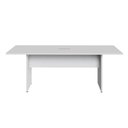 Ver imagem 2 de Mesa de Reunião Retangular F5 Office Moderno sem Gavetas 200cm Cinza