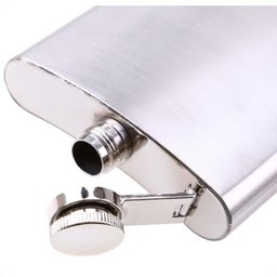 Cantil Aço Inox de Bolso 230ml Whisky Frasco Garrafinha Dose - 6
