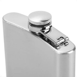 Cantil Aço Inox de Bolso 230ml Whisky Frasco Garrafinha Dose - 2
