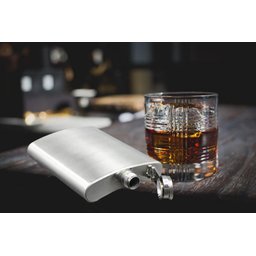 Cantil Aço Inox de Bolso 230ml Whisky Frasco Garrafinha Dose - 5
