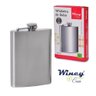 Cantil Aço Inox de Bolso 230ml Whisky Frasco Garrafinha Dose - 1