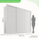 Ver imagem 4 de Guarda-Roupa Casal 3 Portas 4 Gavetas Costa Rica