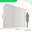 Ver imagem 4 de Guarda-Roupa Casal 3 Portas 4 Gavetas Costa Rica