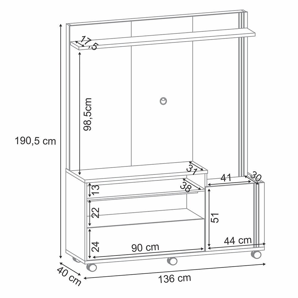 Estante Home Timber Hb Móveis - 10