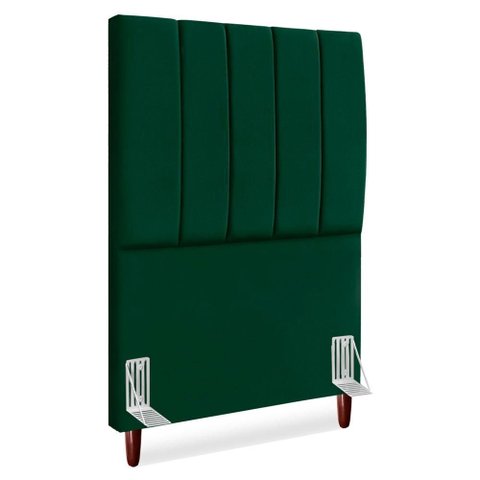 Cabeceira Solteiro 100 Cm com Frame Carla Suede Verde Artte