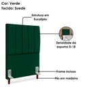 Ver imagem 4 de Cabeceira Solteiro 100 Cm com Frame Carla Suede Verde Artte
