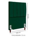 Ver imagem 3 de Cabeceira Solteiro 100 Cm com Frame Carla Suede Verde Artte