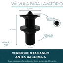 Ver imagem 3 de Ralo Click Preto 10x10 tampa ralo E Valvula 7/8 Preta Inox Pia Banheiro Conjunto Black Inteligente P