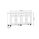 Ver imagem 4 de Balcão Madeira Maciça Garnet 4 Portas Café - G74 - Gran Belo