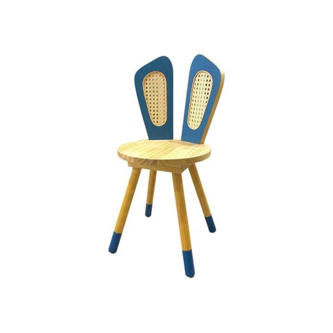 Cadeira Infantil de Coelho Azul Marinho