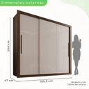 Ver imagem 5 de Guarda-Roupa Casal 3 Portas 4 Gavetas Costa Rica