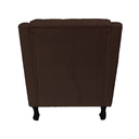 Ver imagem 3 de Poltrona Cadeira Decorativa Para Sala E Recepção Genesis Marrom -LM DECOR