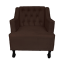 Ver imagem 1 de Poltrona Cadeira Decorativa Para Sala E Recepção Genesis Marrom -LM DECOR