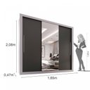 Ver imagem 5 de Guarda-Roupa Casal 3 Portas com Espelho Central e 4 Gavetas Costa Rica Sallêto Móveis