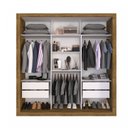 Ver imagem 3 de Guarda-Roupa Casal 3 Portas com Espelho Central e 4 Gavetas Costa Rica Sallêto Móveis