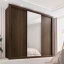 Ver imagem 2 de Guarda-Roupa Casal 3 Portas com Espelho Central e 4 Gavetas Costa Rica