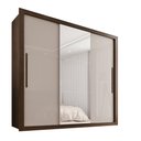 Ver imagem 3 de Guarda-Roupa Casal 3 Portas com Espelho Central e 4 Gavetas Costa Rica