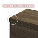 Ver imagem 6 de Gaveteiro Alto Arquivo para Pasta Suspensa com Chave, para Escritório e Recepção Charuto/Preto