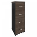 Ver imagem 4 de Gaveteiro Alto Arquivo para Pasta Suspensa com Chave, para Escritório e Recepção Charuto/Preto