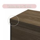 Ver imagem 6 de Gaveteiro Alto Arquivo para Pasta Suspensa com Chave, para Escritório e Recepção Charuto/Preto Marrom Artany