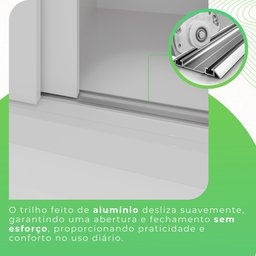 Guarda-Roupa Casal 3 Portas Espelhado e 4 Gavetas Costa Rica  - 10