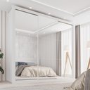 Ver imagem 2 de Guarda-Roupa Casal 3 Portas Espelhado e 4 Gavetas Costa Rica