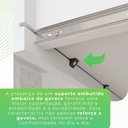 Ver mais imagens de Guarda-Roupa Casal 3 Portas com Espelho 4 Gavetas Costa Rica Branco
