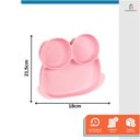Ver imagem 2 de Prato Infantil Bebê Introdução Alimentar C/ 3 Divisórias Sapinho Rosa