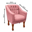 Ver imagem 6 de Kit Namoradeira + 2 Poltrona Decorativa Grécia Dritex Suede Rose